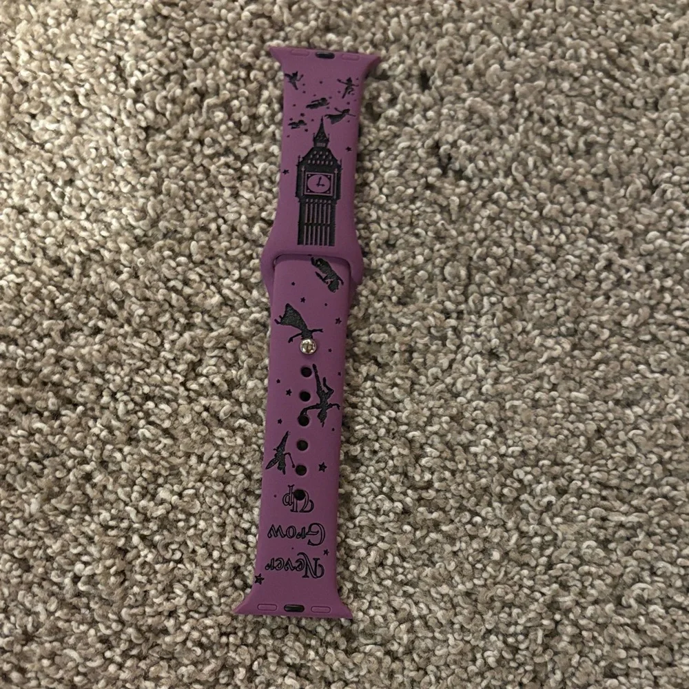 Purple Silicone Decorative Wristband Strap for Smartwatches